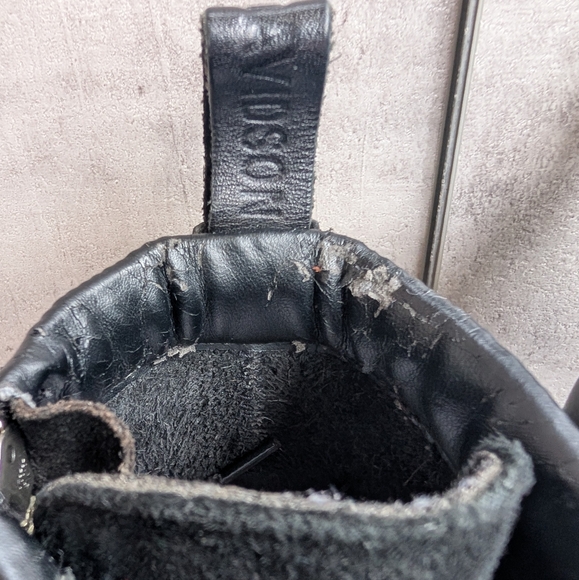 Harley Davidson Women's Black Leather Motorcycle Combat Boots Size 9 Side Zip - Picture 5 of 15